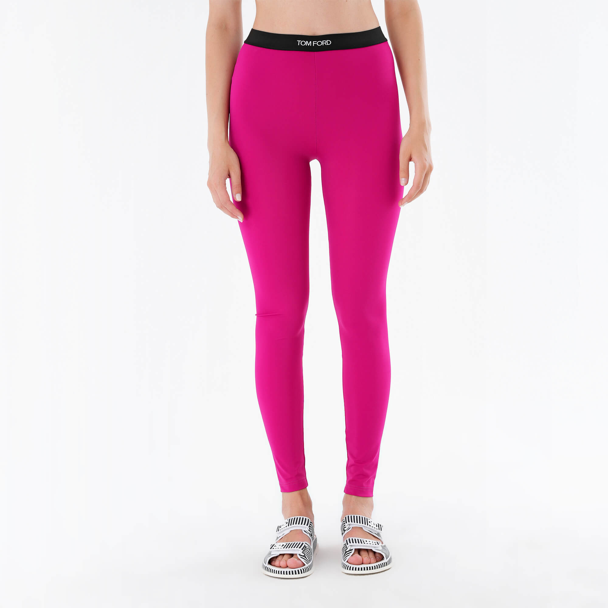 Tom Ford - Fuschia Logo Leggings M